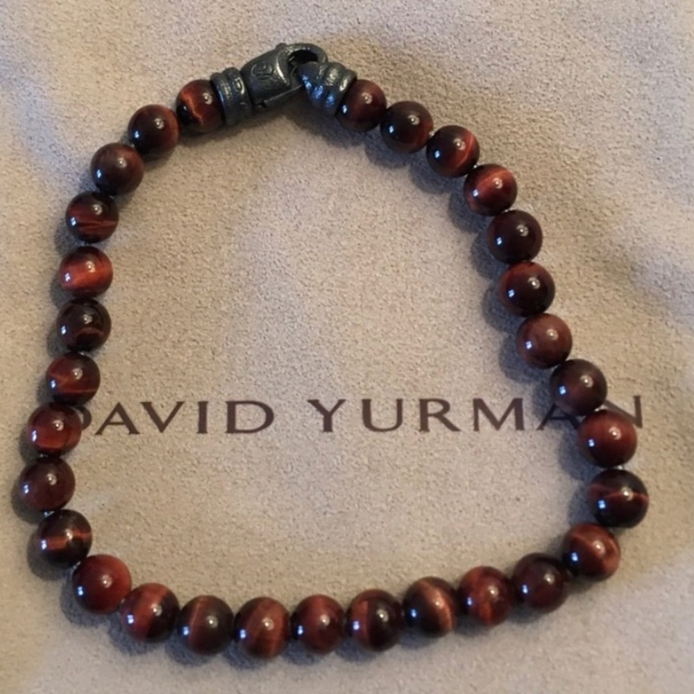 David Yurman Tiger Eye 6m Spiritual Bead Bracelet